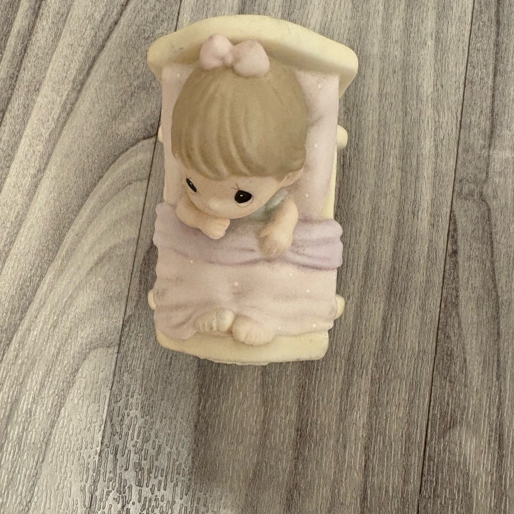Precious Moments Cream and Pink Baby Figurine